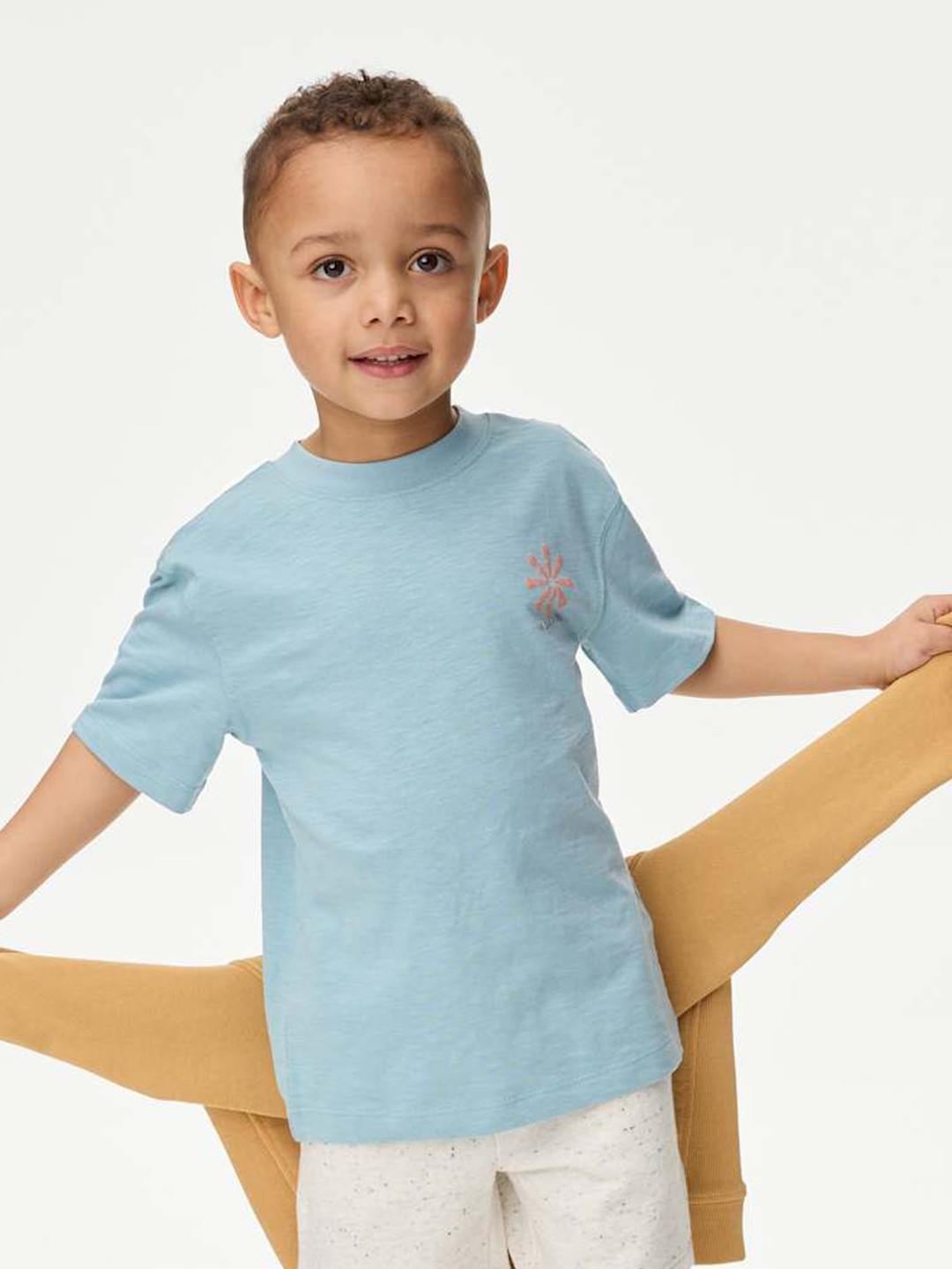 Marks & Spencer Boys Raw Edge Cotton T-shirt