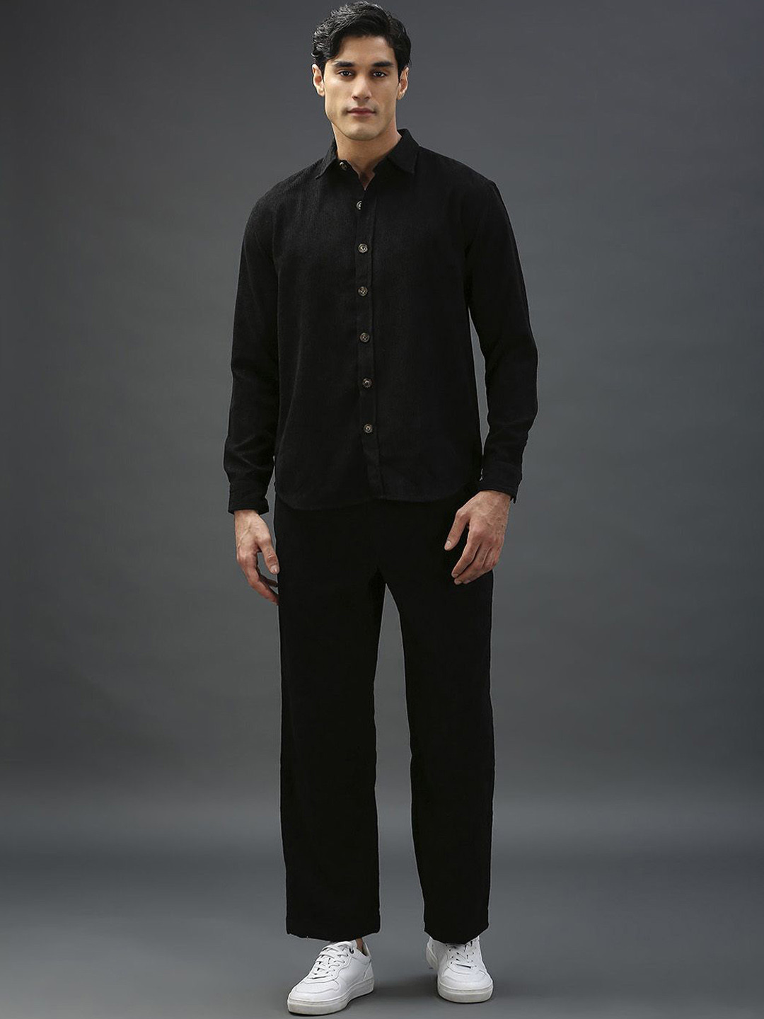 Vibe The Hype Shirt Collar Corduroy Shirt With Trouser