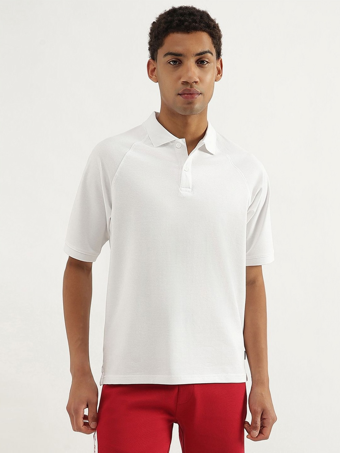 United Colors of Benetton Men Oversized Polo Neck T-shirt