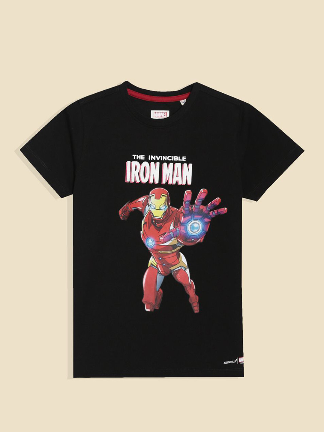 Allen Solly Junior Boys Iron Man Graphic Printed Round Neck T-shirt