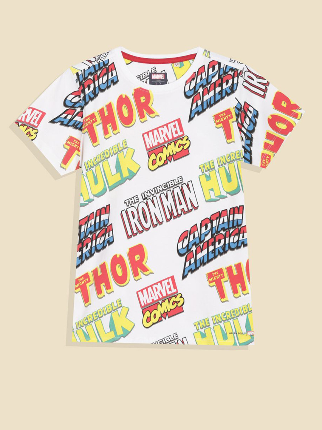 Allen Solly Junior Boys Hulk Typography Printed Round Neck T-shirt