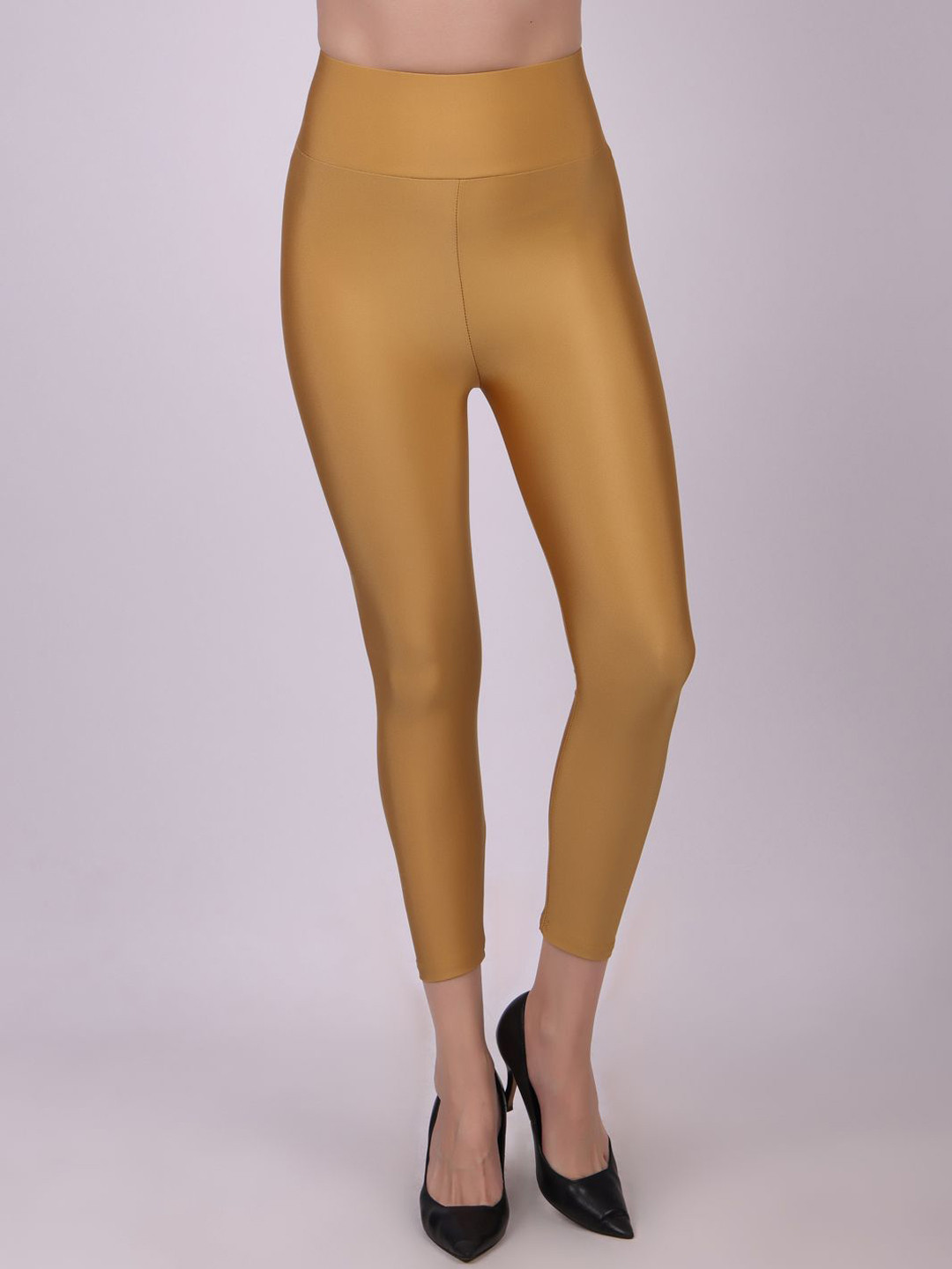 DUNBERRY LONDON Women High-Rise Ankle Length Glossy Leggings