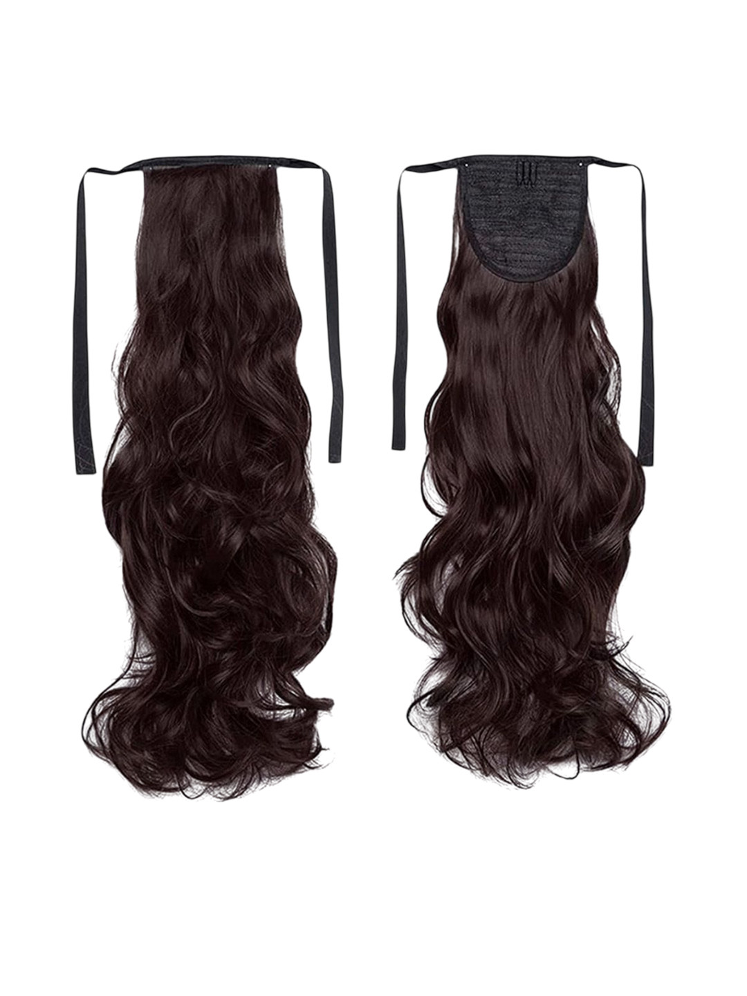 VIEWS Tape-In Curly Hair Scalp Topper Extension - Brown - 24 Inch