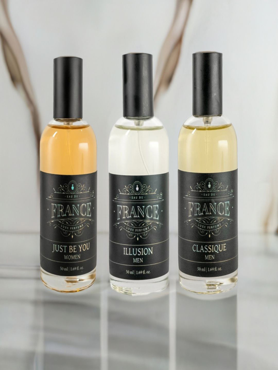 Eau DuFrance Set Of 3 Just Be You Classique & Illusion EDP- 50 ml Each