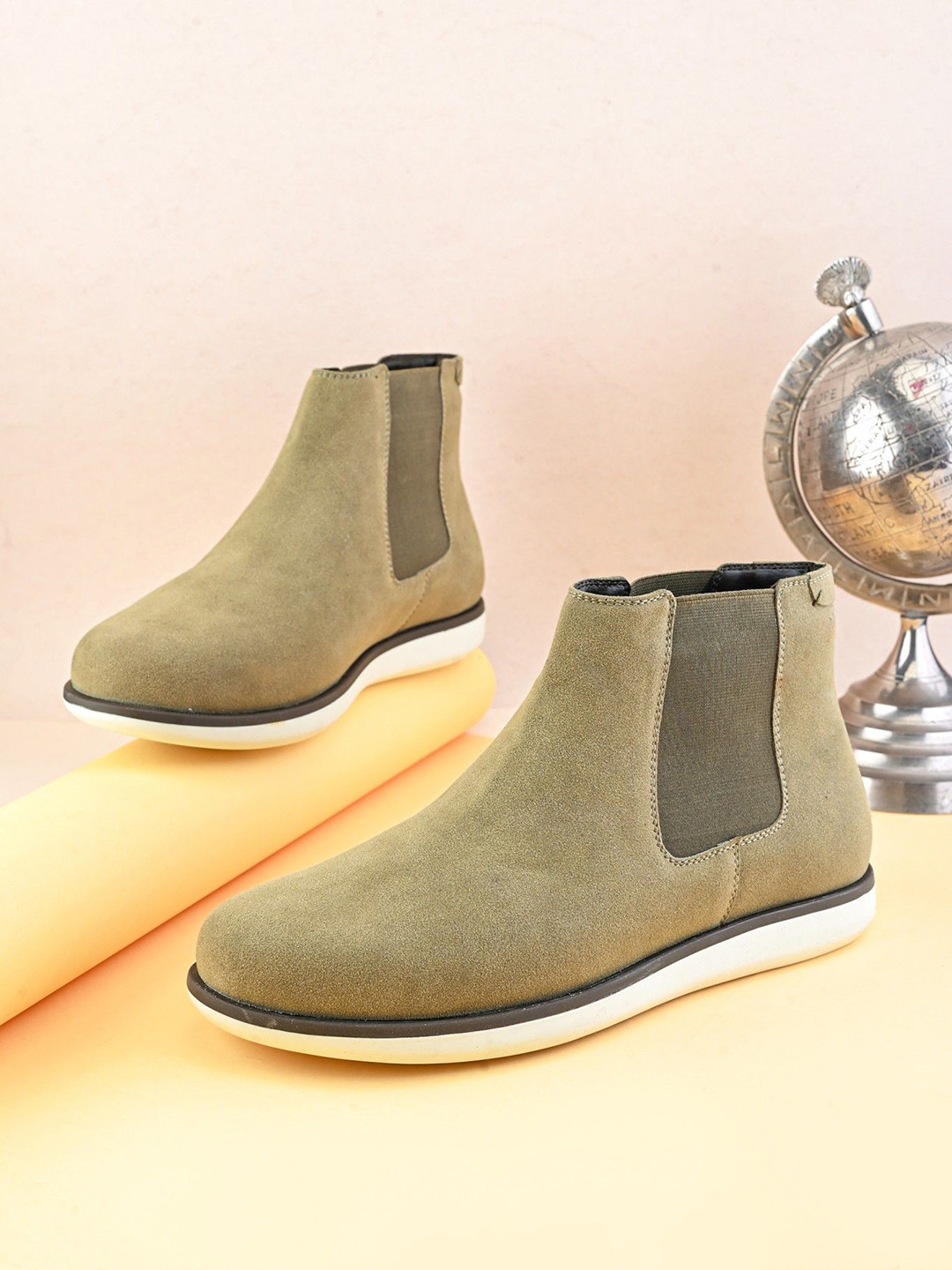 The Roadster Lifestyle Co Men High-Top Casual Slip-On Chelsea Boots