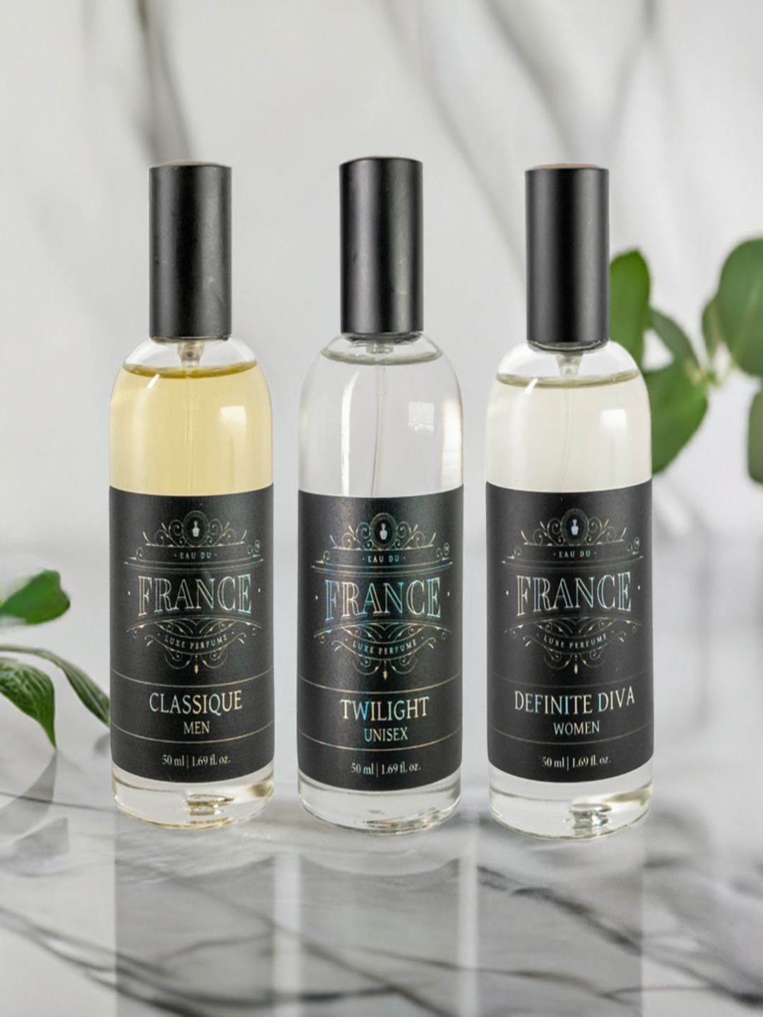 Eau DuFrance Set Of 3 Classique Definite Divas & Twilight Eau De Parfum - 50 ml Each