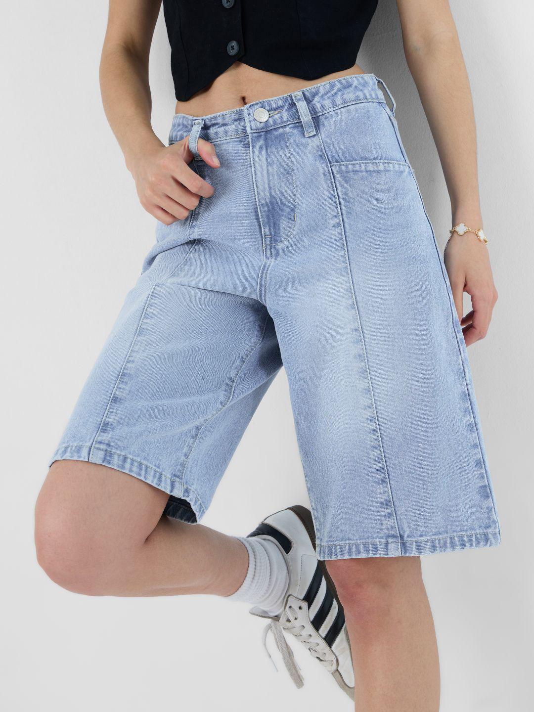 The Souled Store Women High-Rise Bermuda Shorts