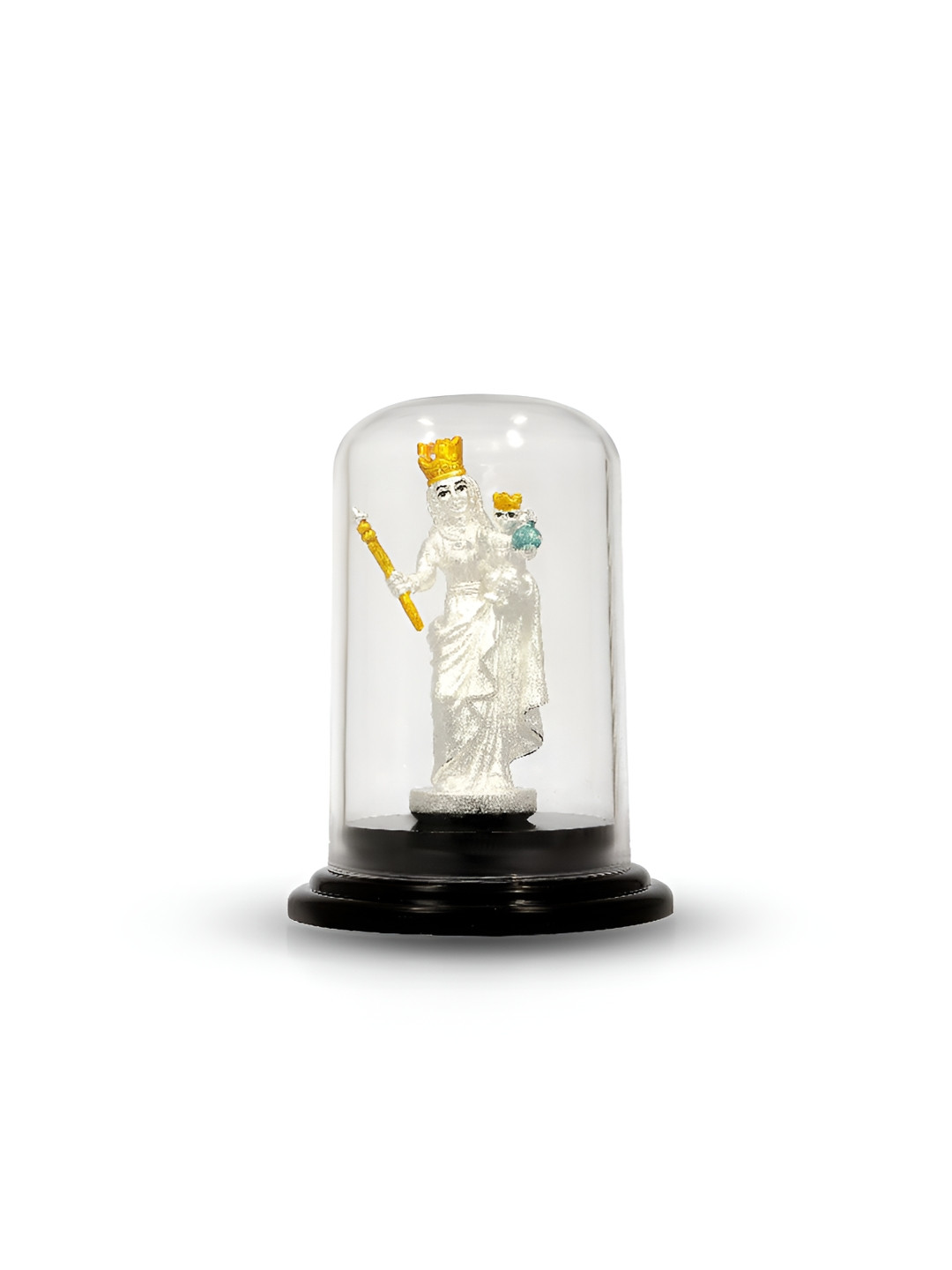 BHIMA Silver-Toned 925 Sterling Silver Divine St Mary Religious Idol Showpiece