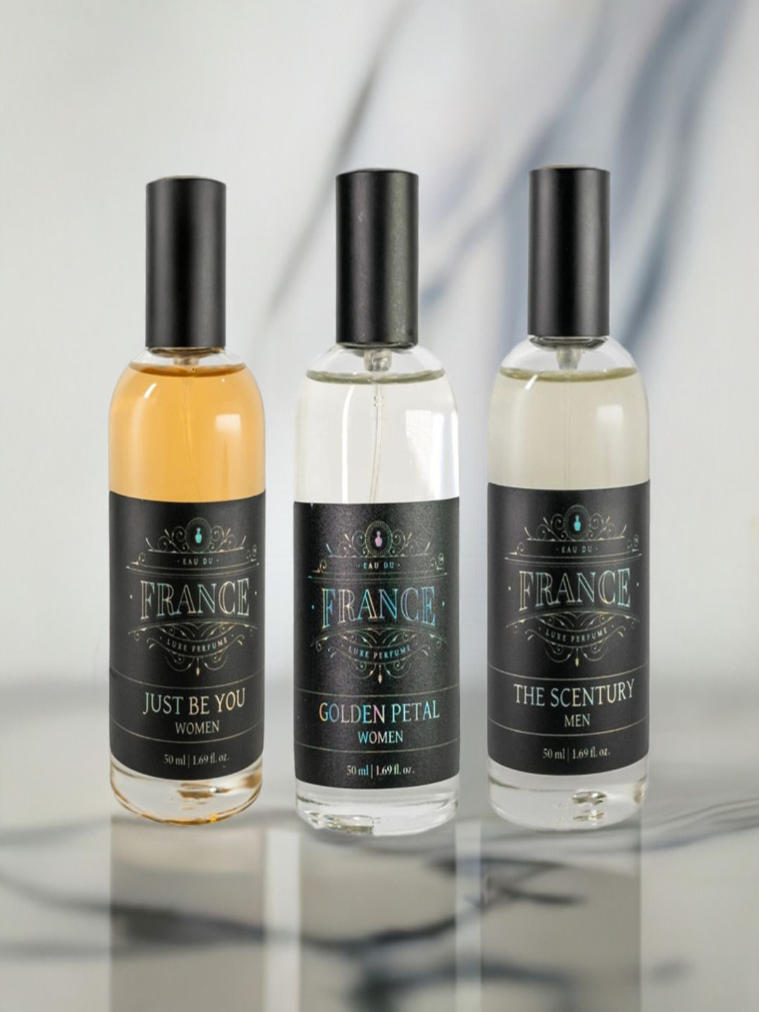 Eau DuFrance Set Of 3 Just Be You Golden Petal & The Scentury Eau De Parfum - 50 ml Each