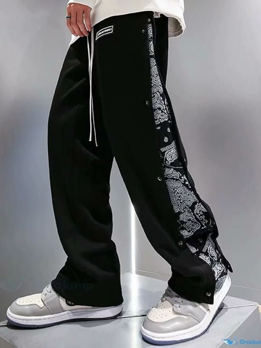 STYLEVERSE Men Bandana Patchwork Cotton Track Pants