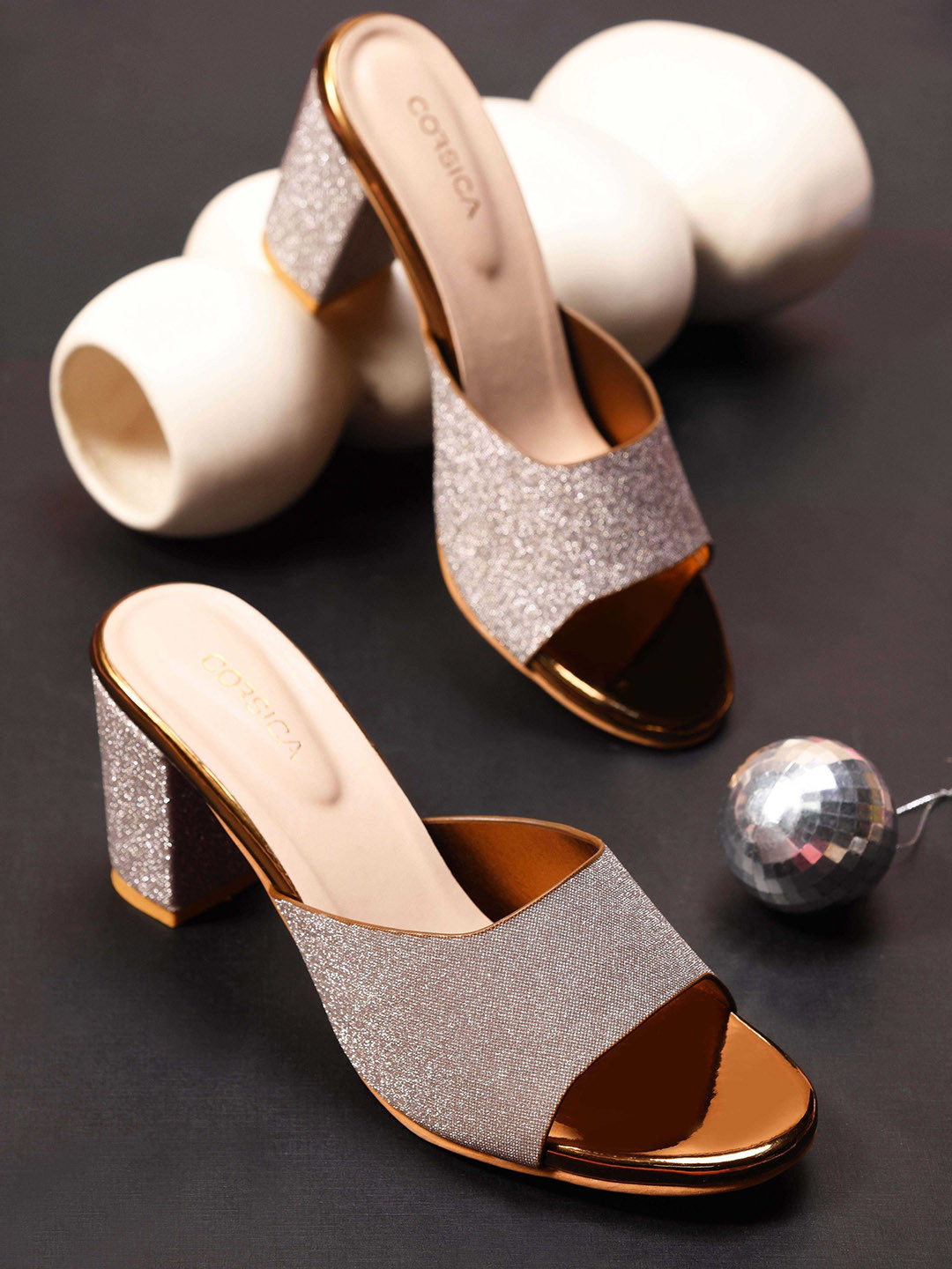 CORSICA Women Textured Block Sandals