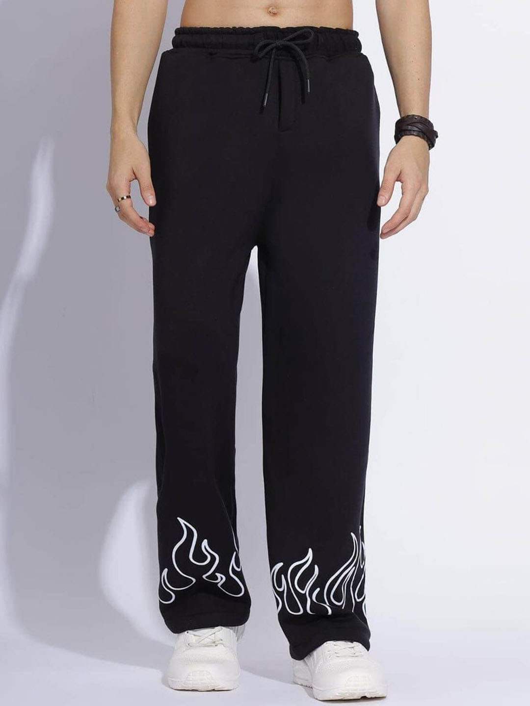 STYLEVERSE Men Printed Cotton Mid Rise Track Pants