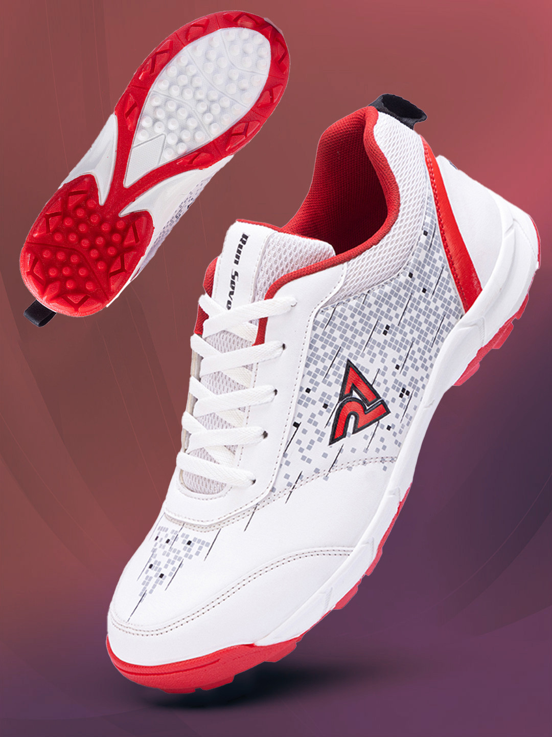 RUN SEVEN Men Lace-Up Cricket Shoes