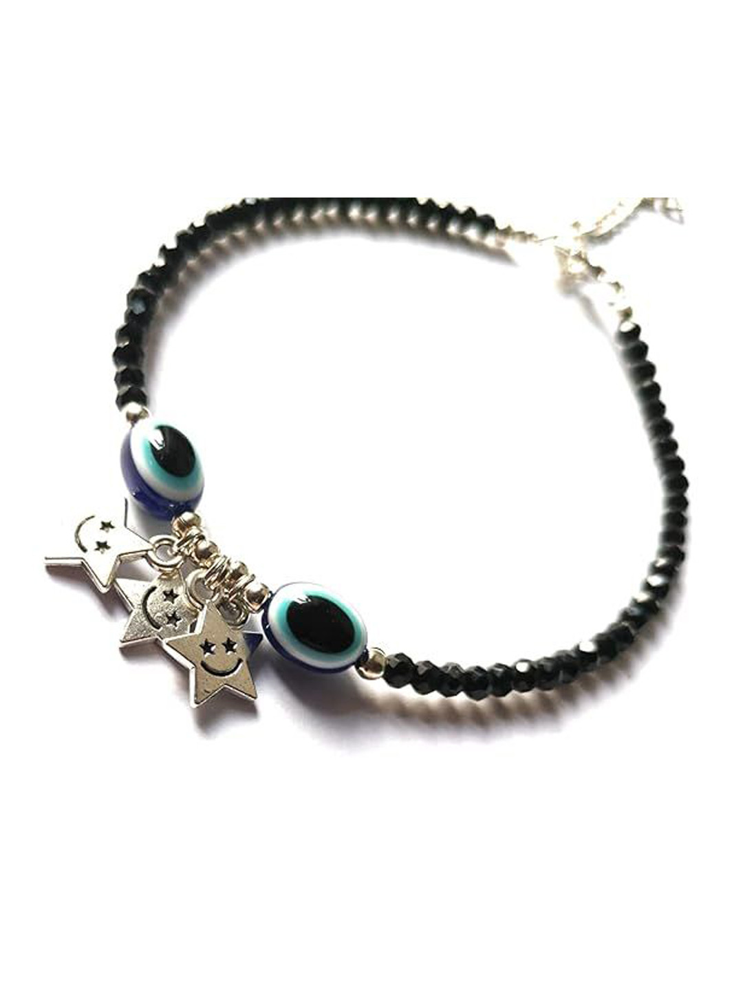 Jyokrish Silver-Plated Artificial Beads Anklet