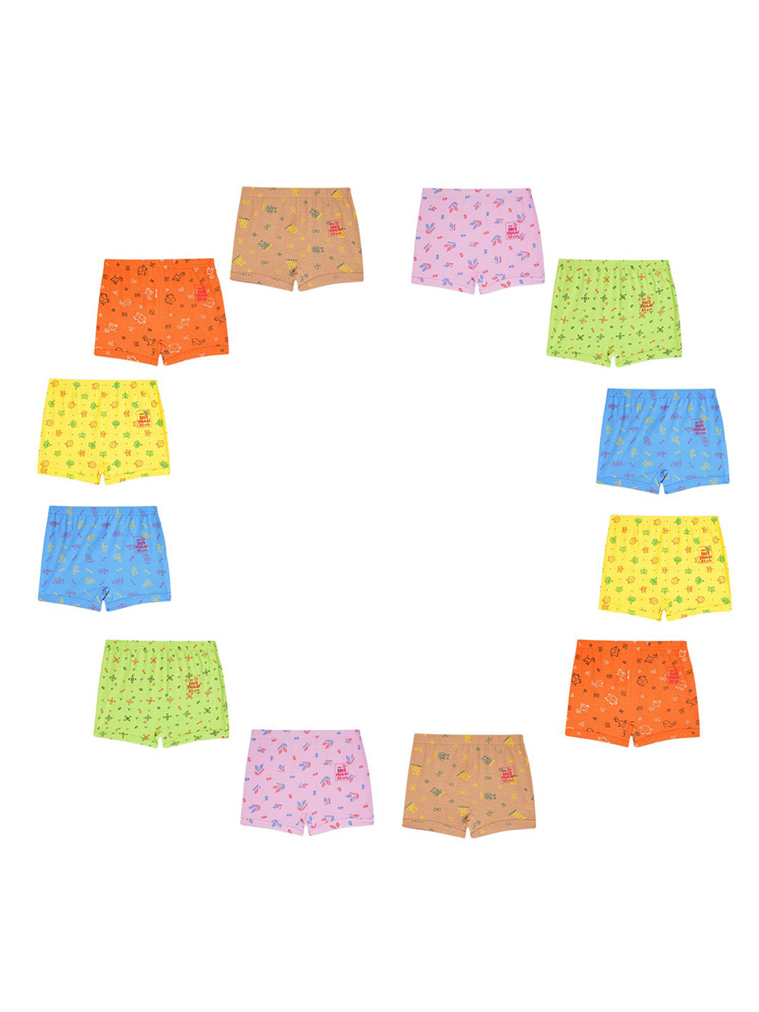 YELLOWDELIGHT Infant Boys Pack Of 12 Printed Hipster Briefs YD 786 STK (b) prnt drawer 0-6