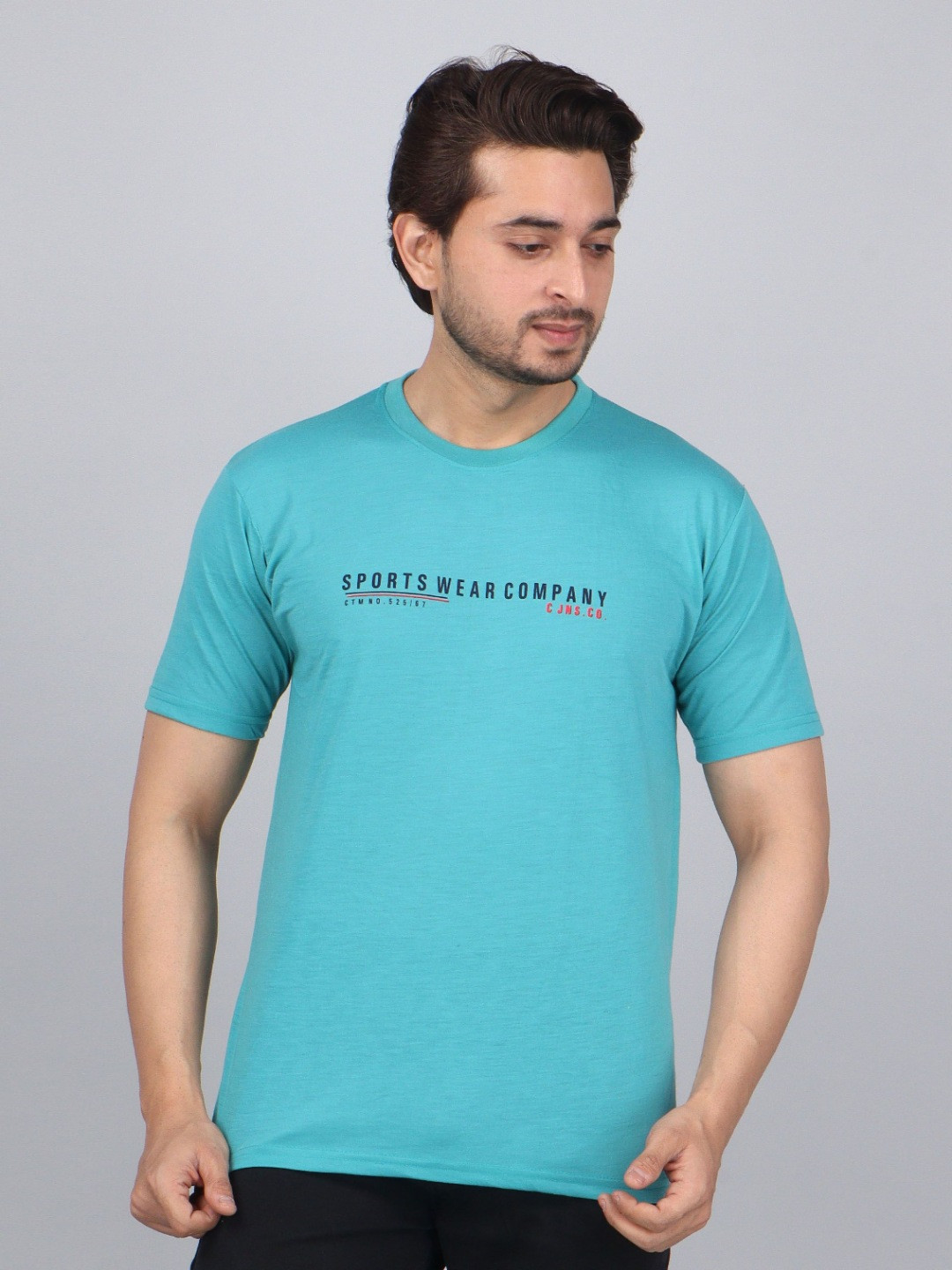 Sports Wear Company Men Typography Round Neck T-shirt