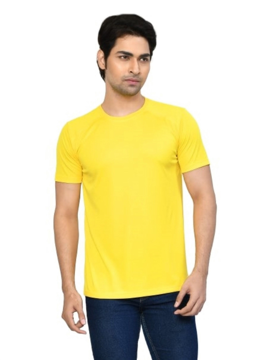 RAPL Men Solid Round Neck Cotton T-shirt