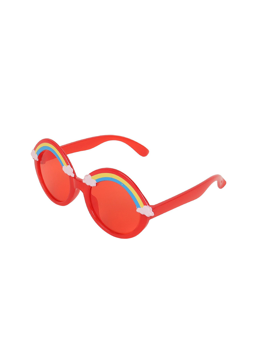 KIDOfash Unisex Kids Round Sunglasses with UV Protected Lens SUN-1587-RED