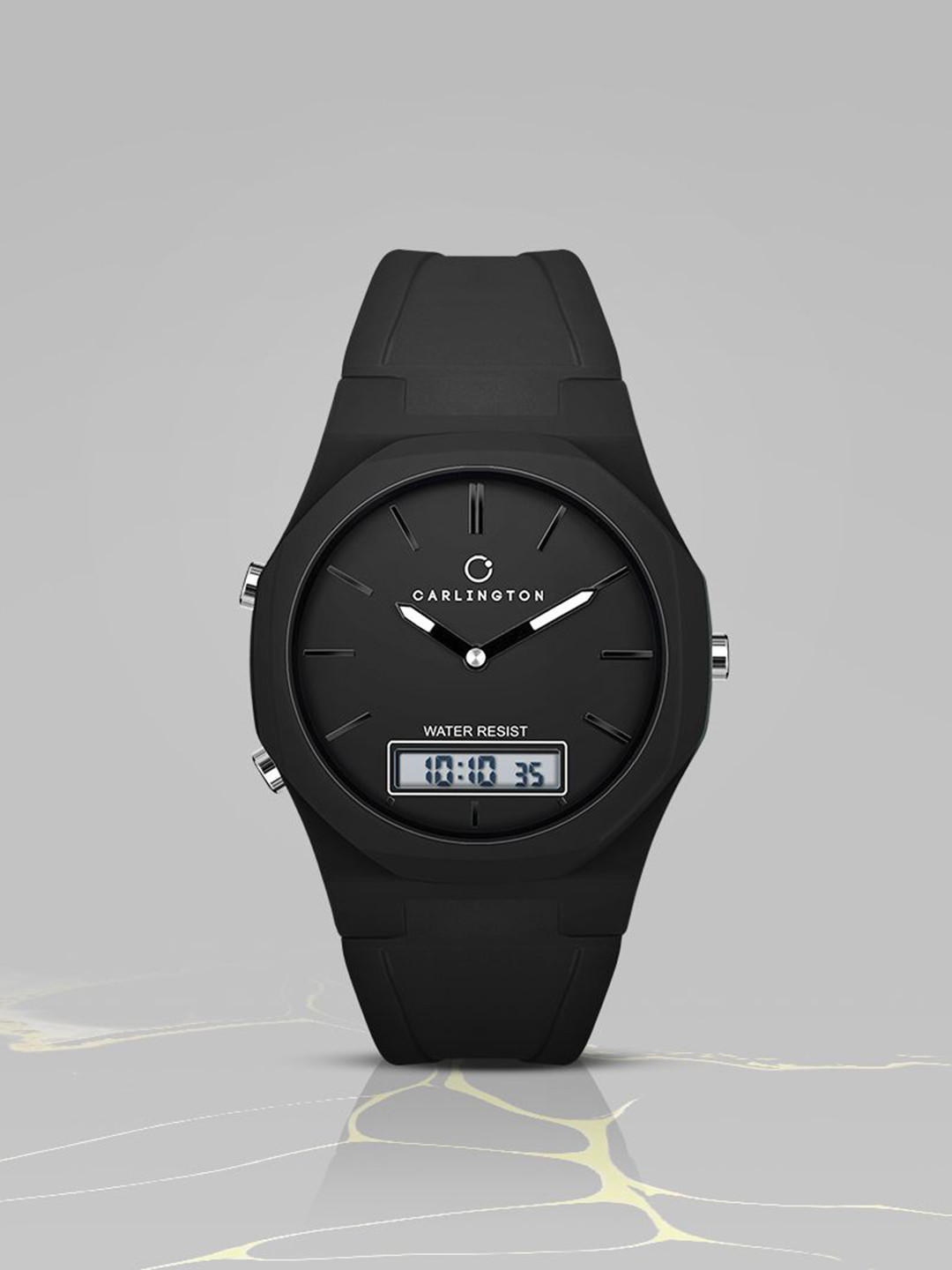 CARLINGTON Men Dial & Straps Analogue and Digital Multi Function Watch Endurance 9145 Black