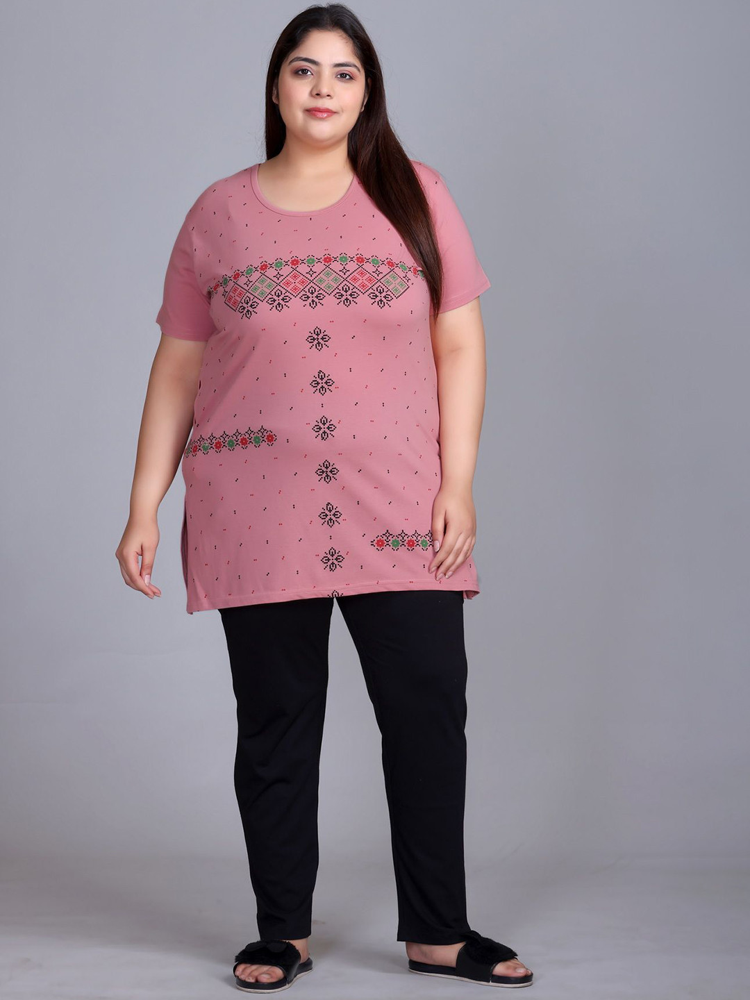 IN Love Women Round Neck T-shirt Night suit