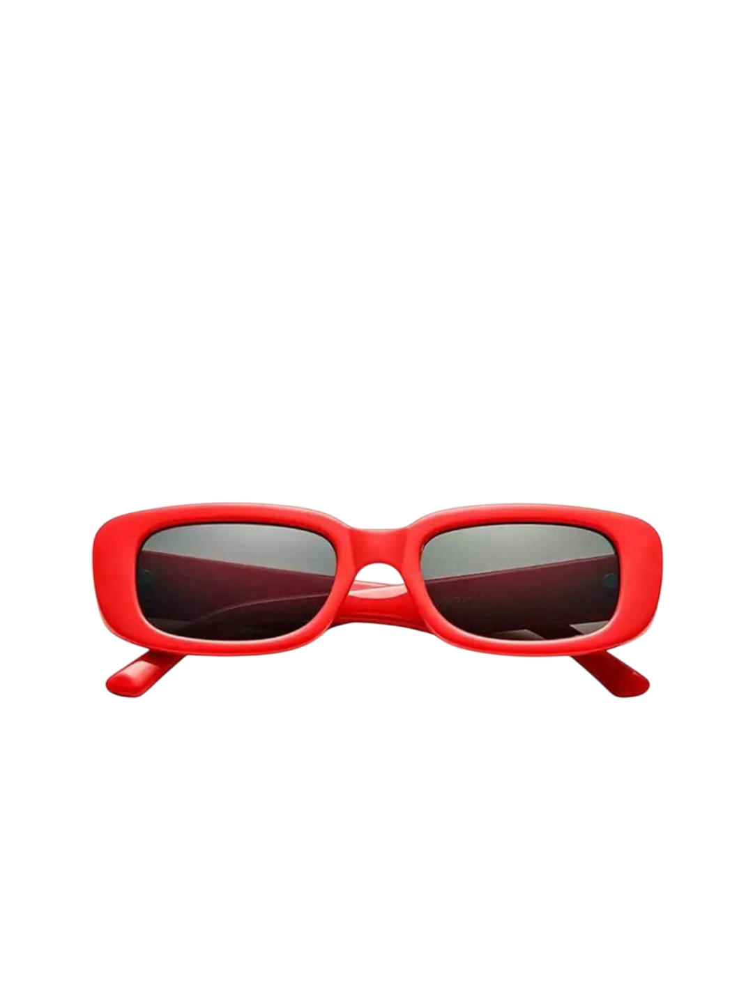 PIRASO Unisex Full Rim Rectangle Sunglasses with UV Protected Lens 95004 RED