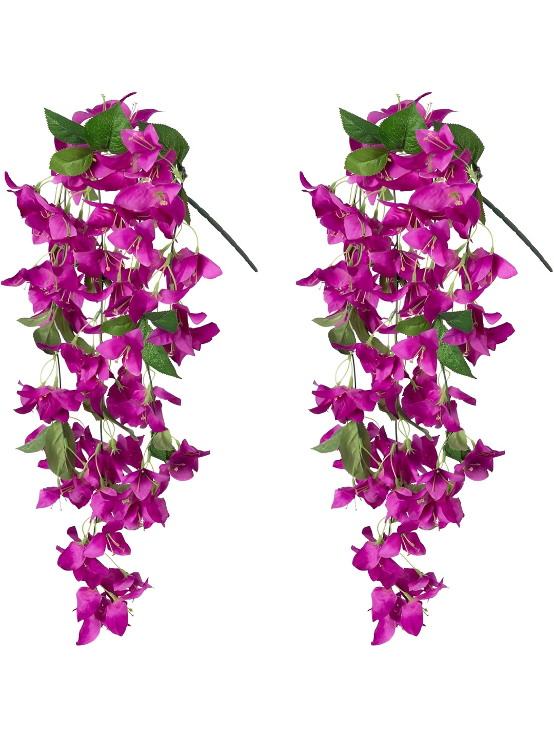 Nutts Purple 2 Pieces Hanging Bougainvillea Vine Artificial Flower