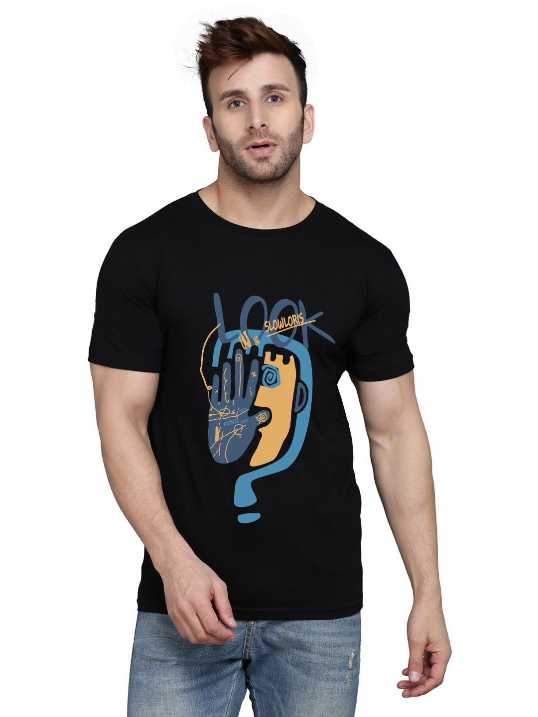 SLOWLORIS Men Printed T-shirt