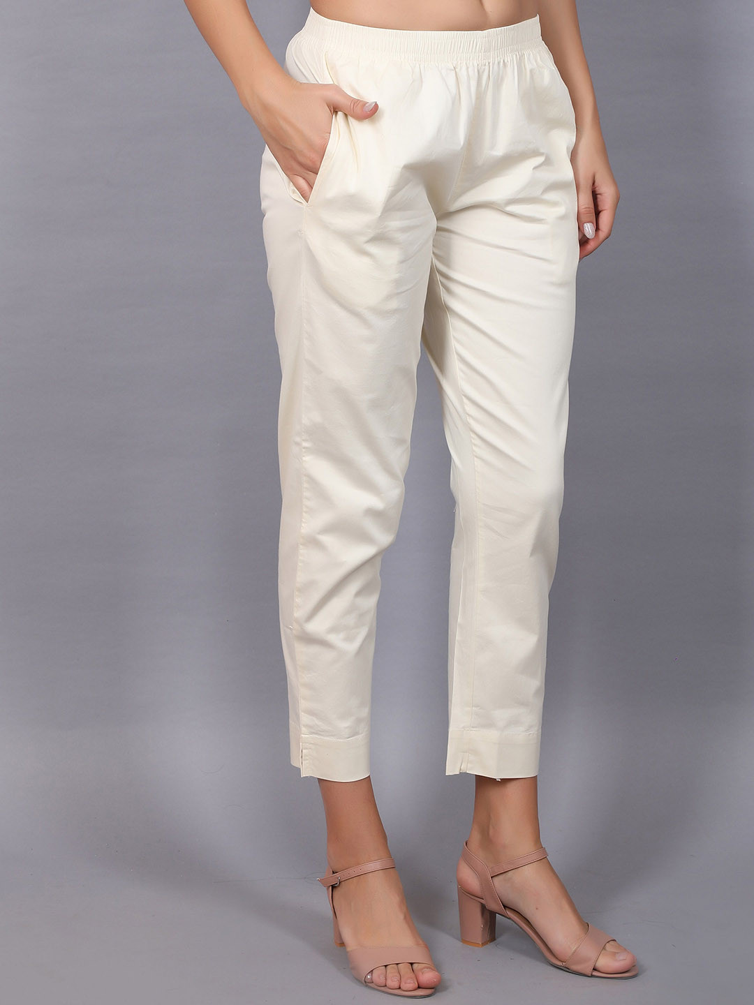 BABRU Women Straight Fit Easy Wash Trousers