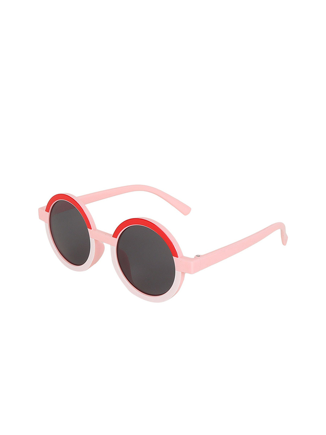 KIDOfash Unisex Kids Round Sunglasses with UV Protected Lens SUN-1667-PINKRED