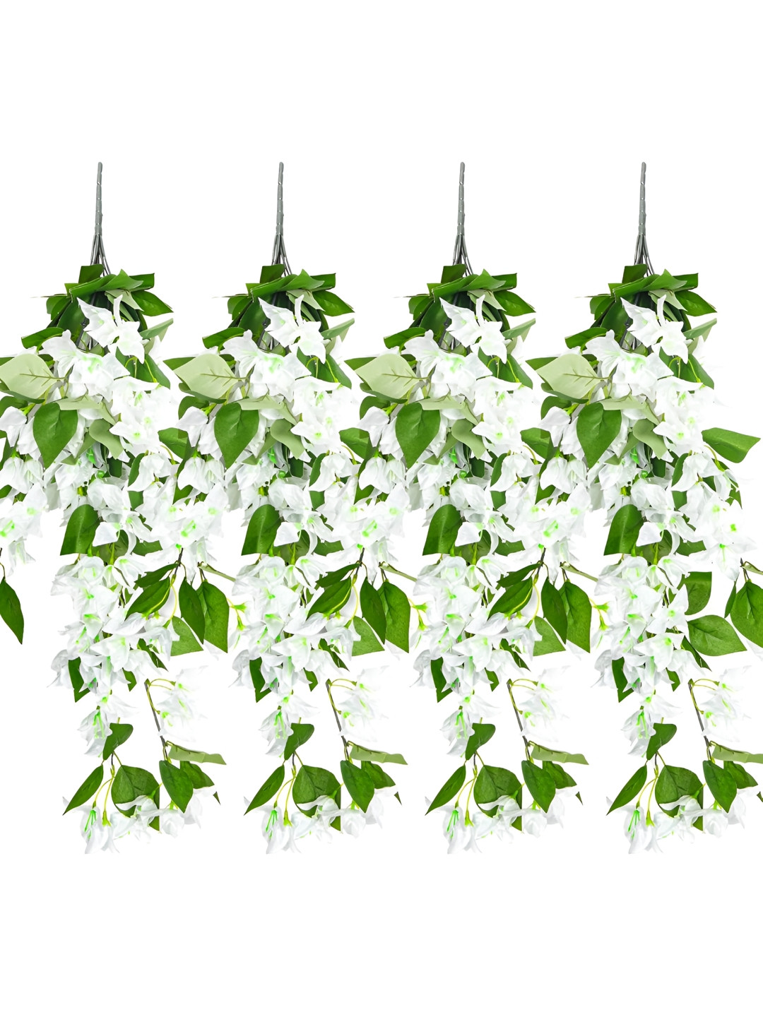 Nutts White 4 Pieces Hanging Bougainvillea Vine Artificial Flower
