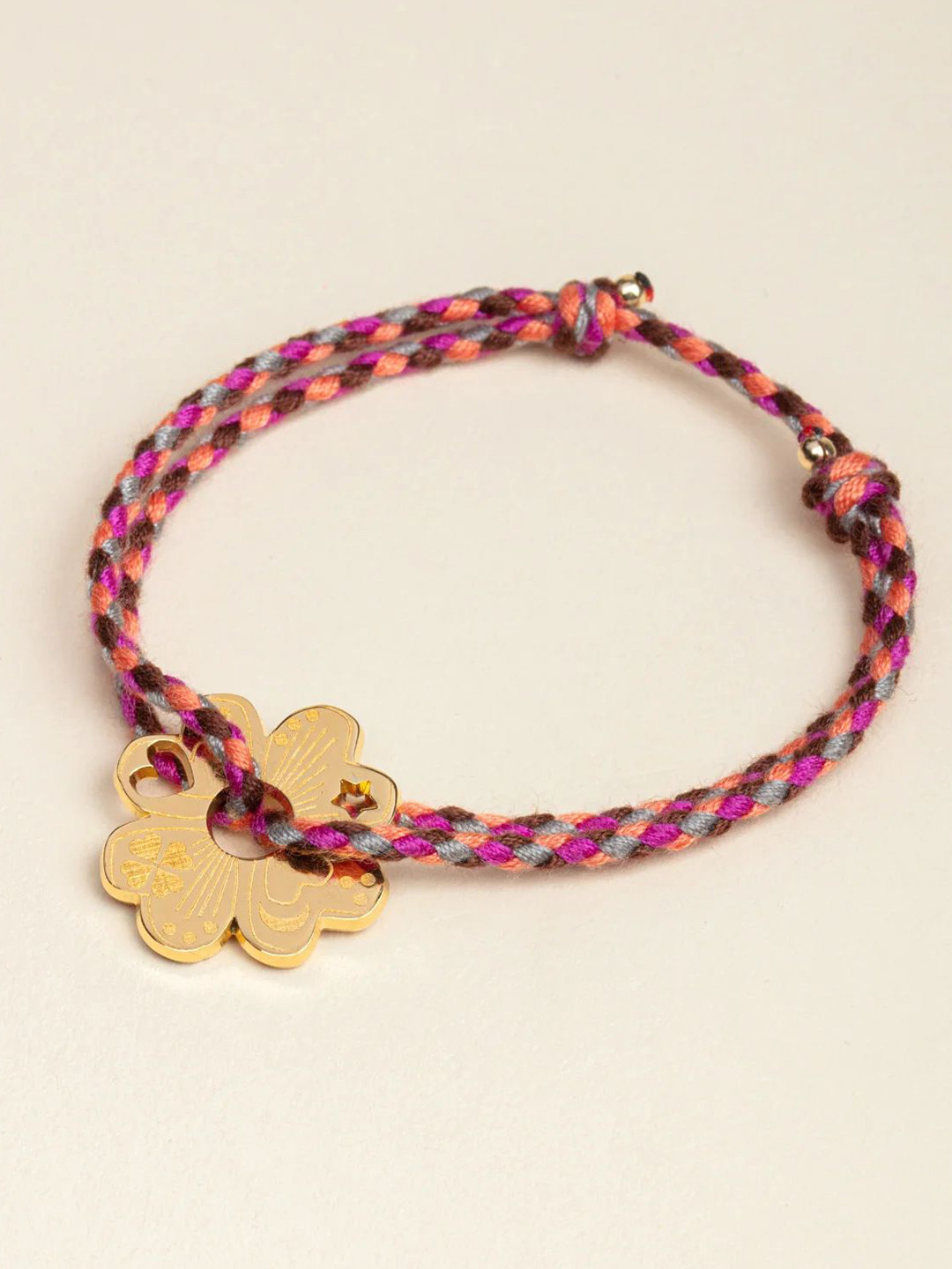 Just Lil Things Gold-Plated Flower Shaped Wraparound Bracelet