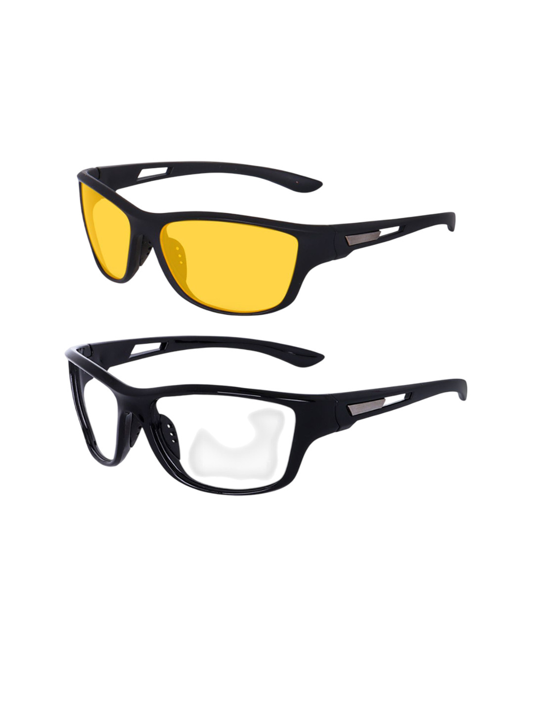 PIRASO Unisex Sports Sunglasses with Polarised Lens 1356 CH YELLOW & CLEAR