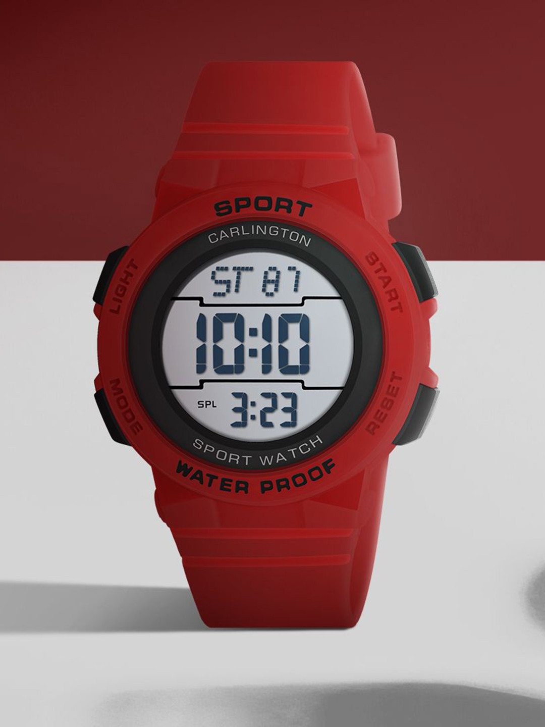 CARLINGTON Unisex Kids Dial & Straps Digital Multi Function Watch Junior 9123 Red