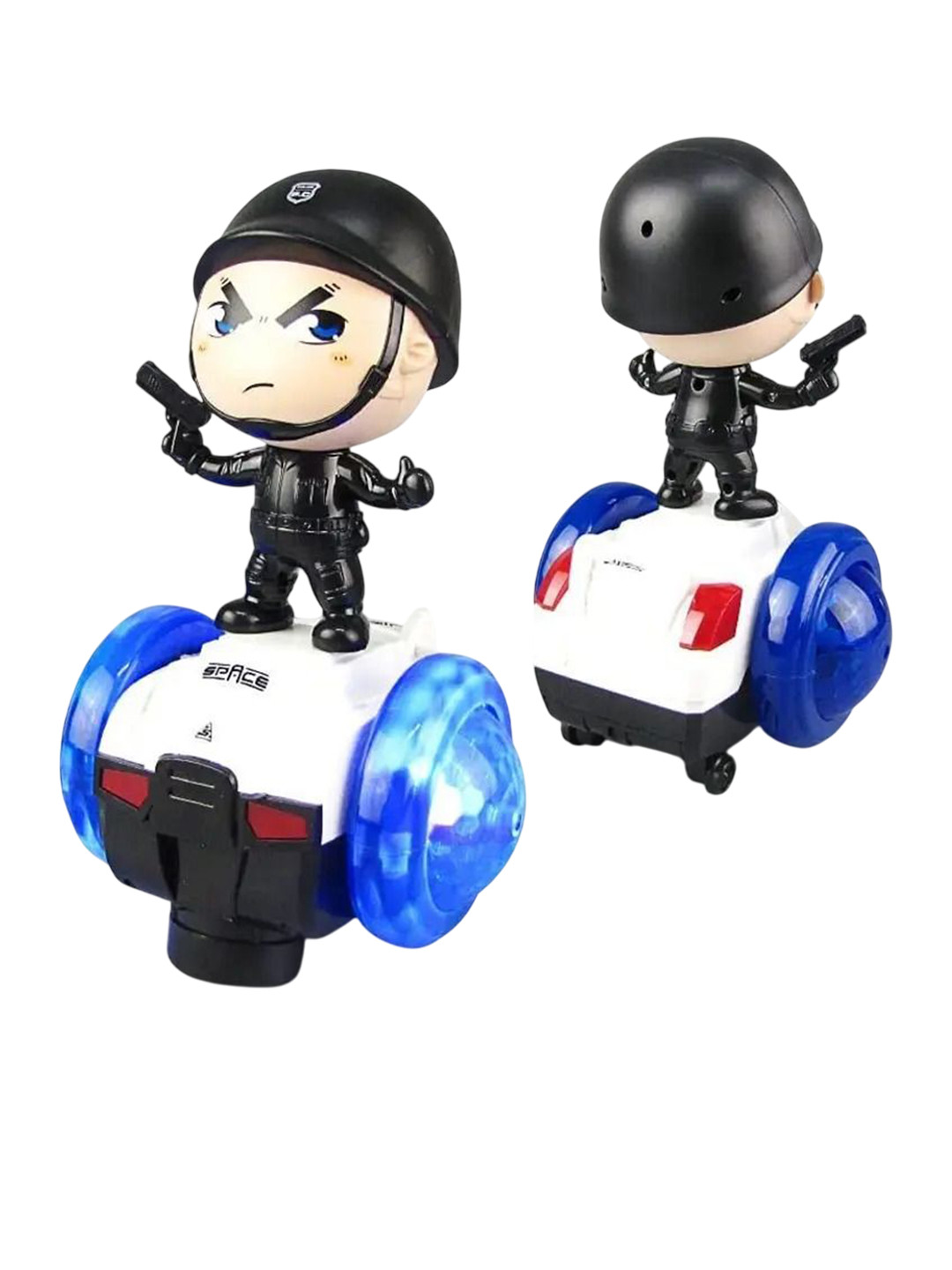 HASHONE Kids Electric Car Model Toys Dancing Toys With Flash Lights & Sound Policeman Toy