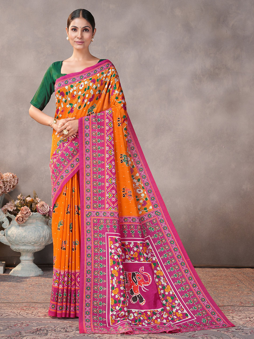 Garden Vareli Saree with Blouse Piece