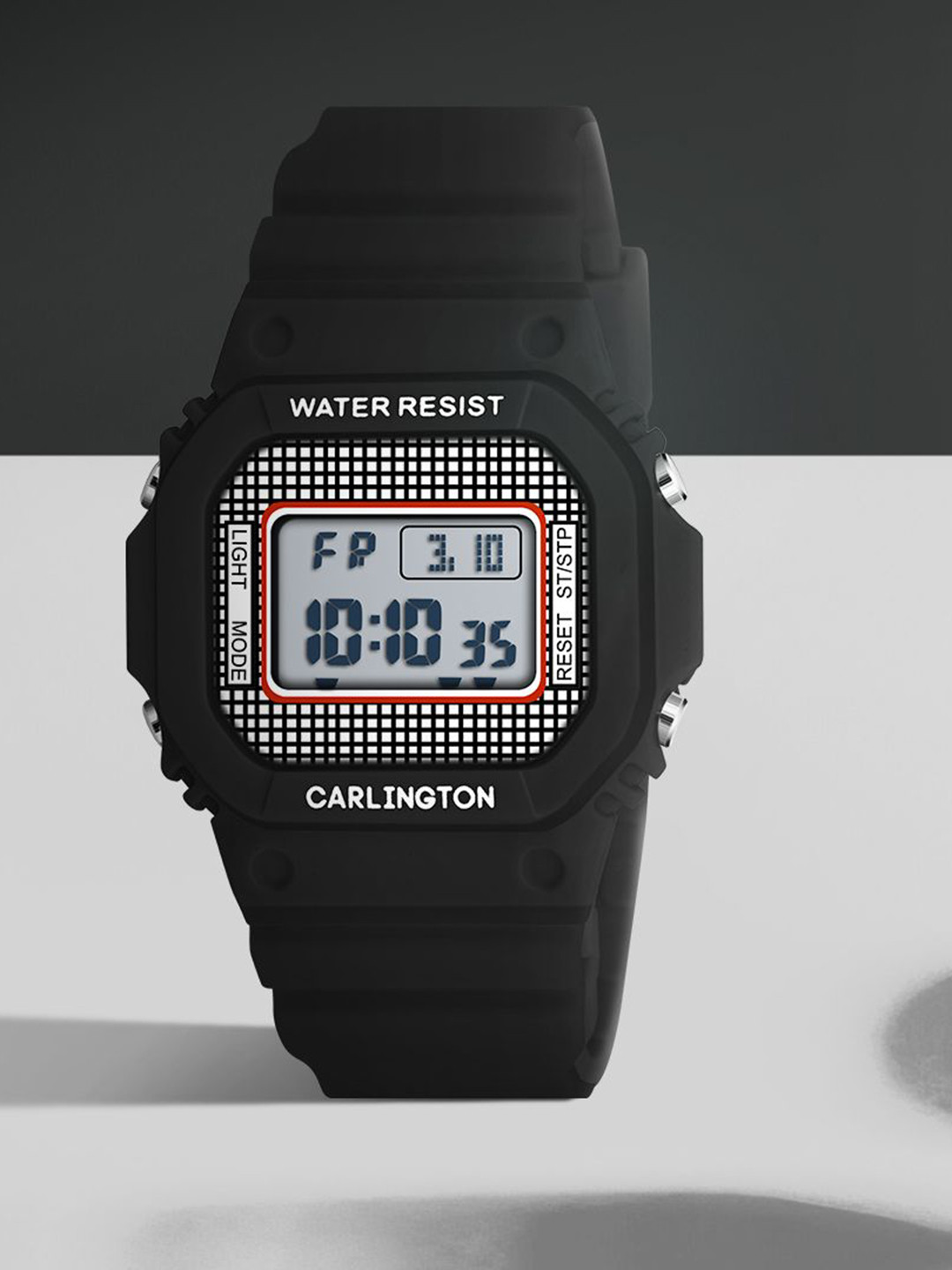 CARLINGTON Unisex Kids Dial & Straps Digital Multi Function Watch Junior 718 Black