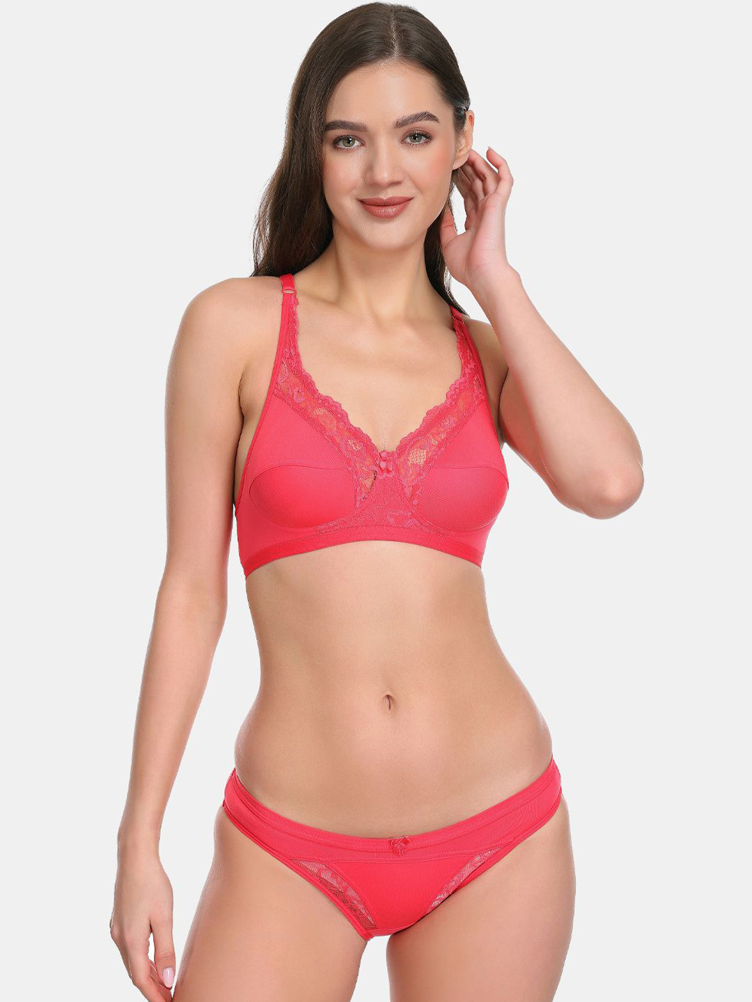 SKDREAMS Self Design Non-Padded Lingerie Set Victoria-RN-1set