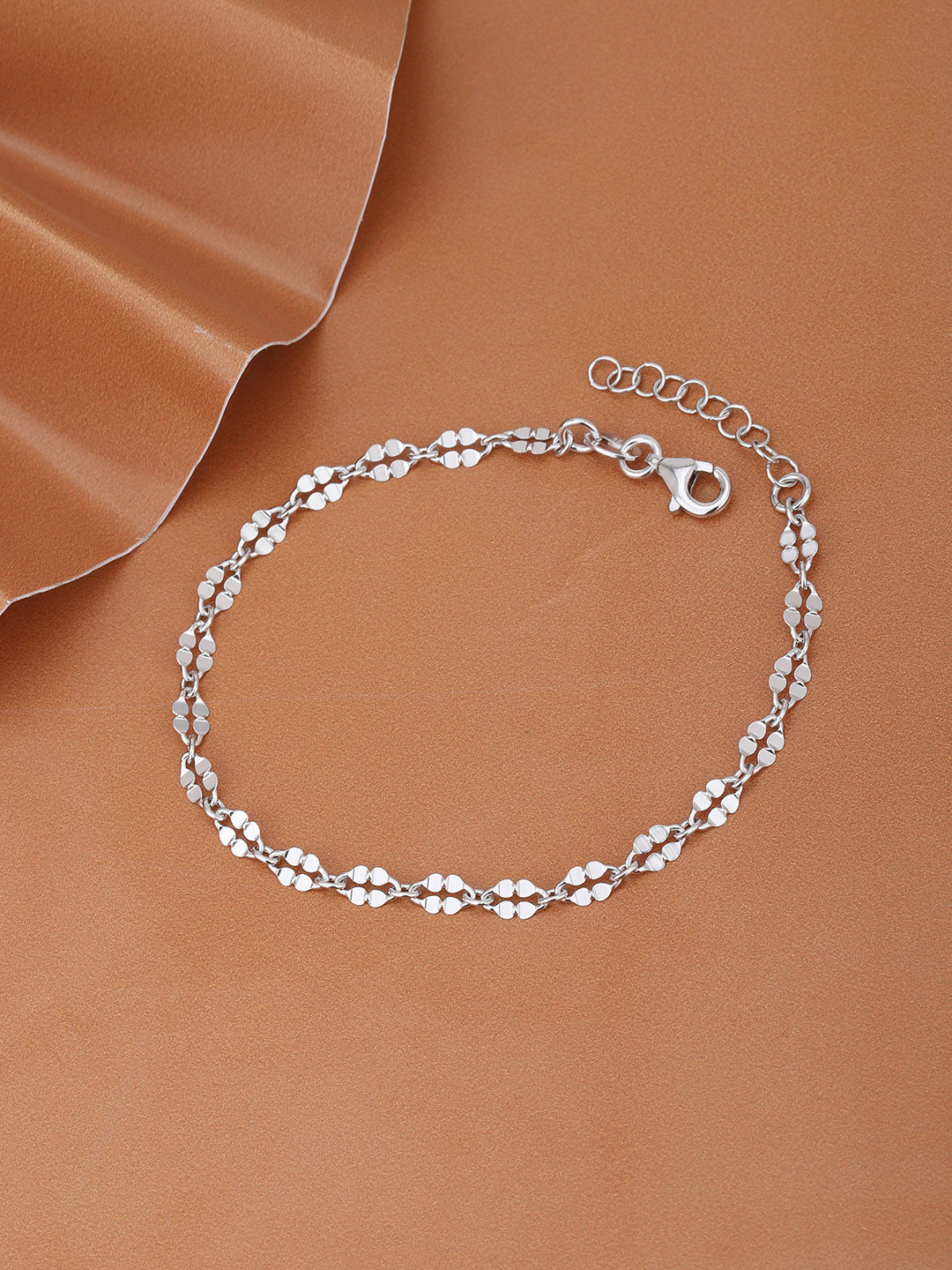 DressBerry 925 Sterling Silver with Rhodium Plated Wraparound Bracelet