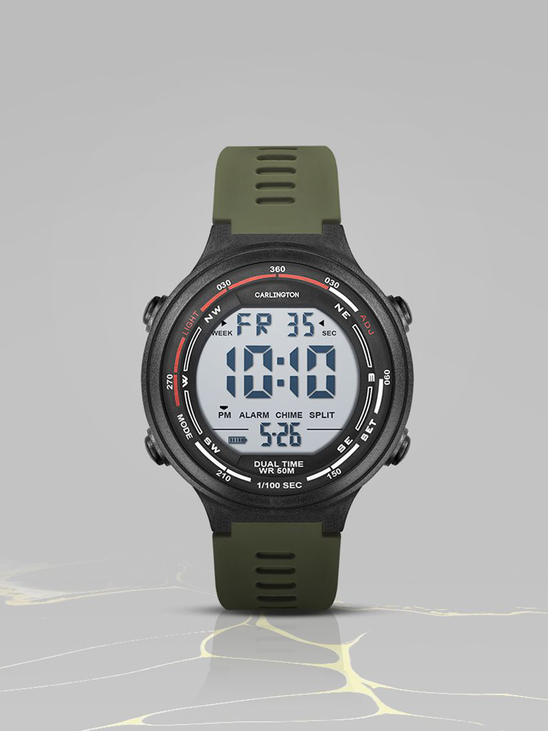CARLINGTON Men Dial & Straps Digital Multi Function Watch Endurance 9120 Green
