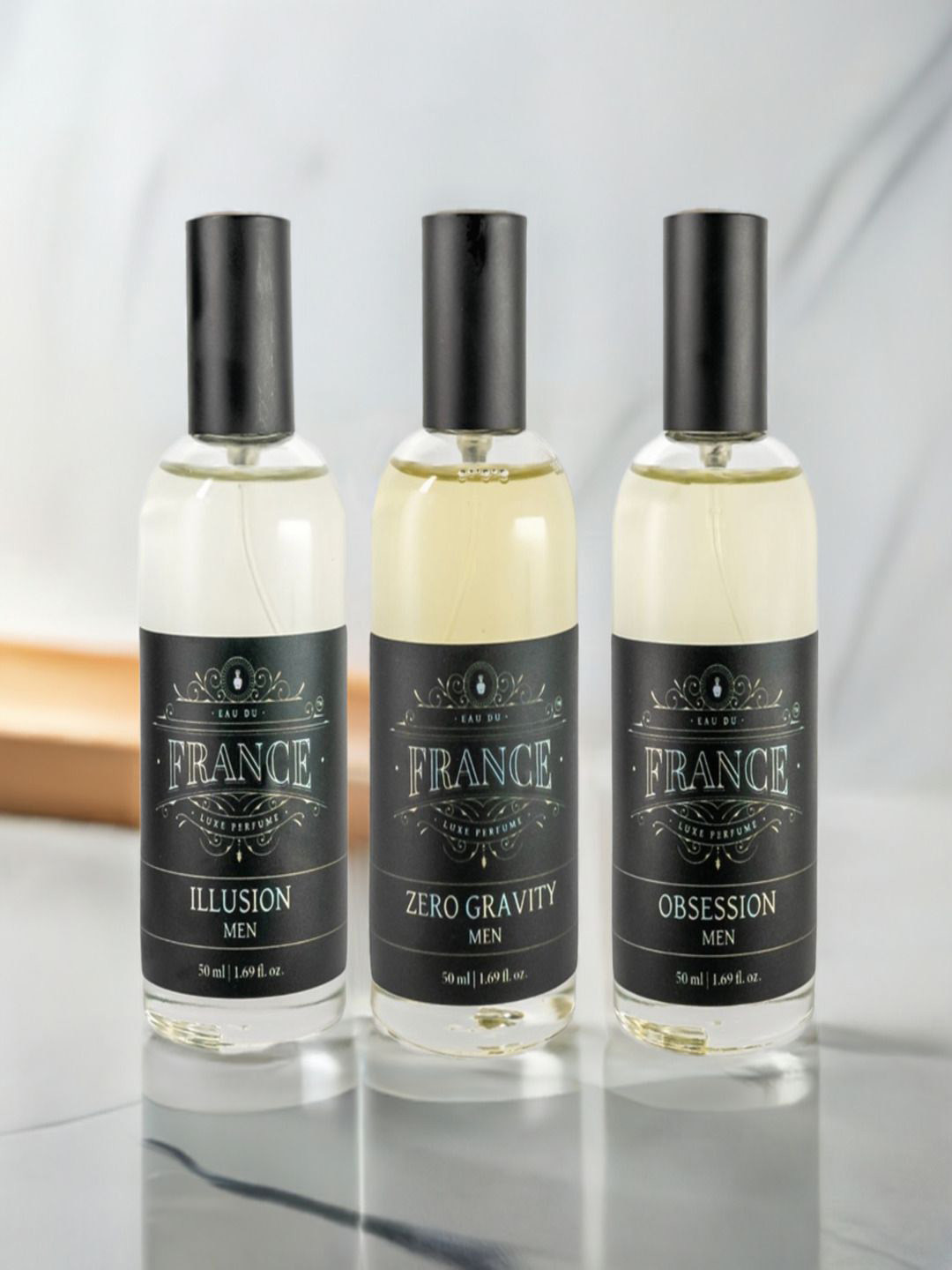 Eau DuFrance Set Of 3 Illusion, Obsession & Zero Gravity Eau De Parfum - 50 ml Each