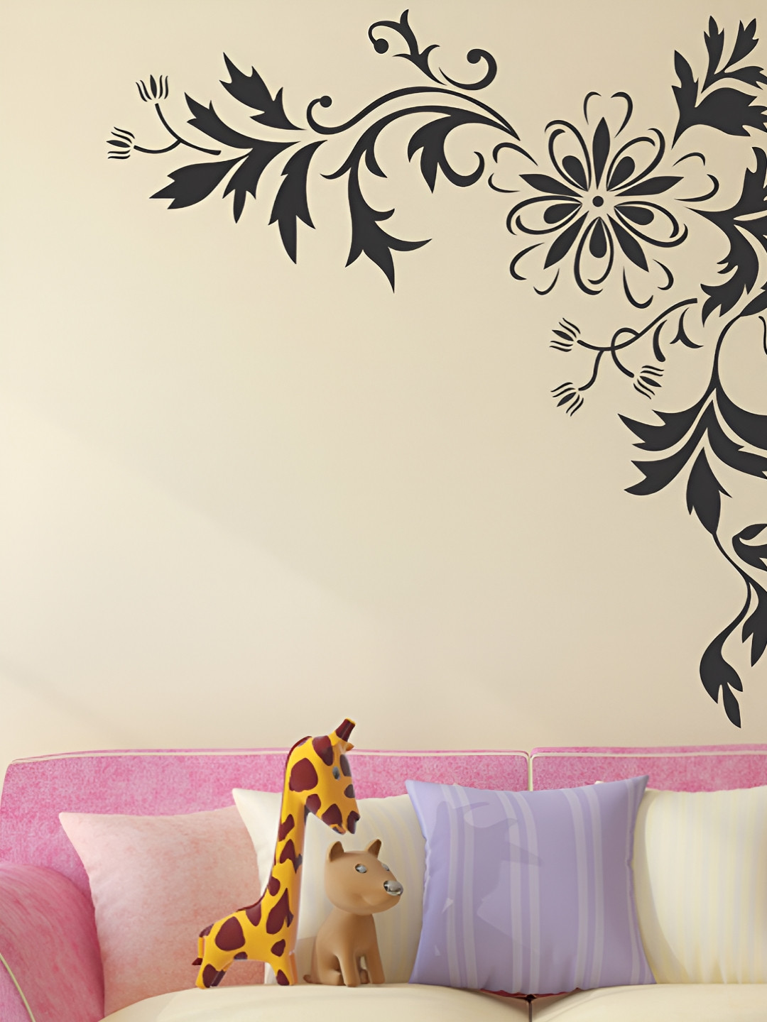 LANSTICK Black Self Adhesive Wall Sticker