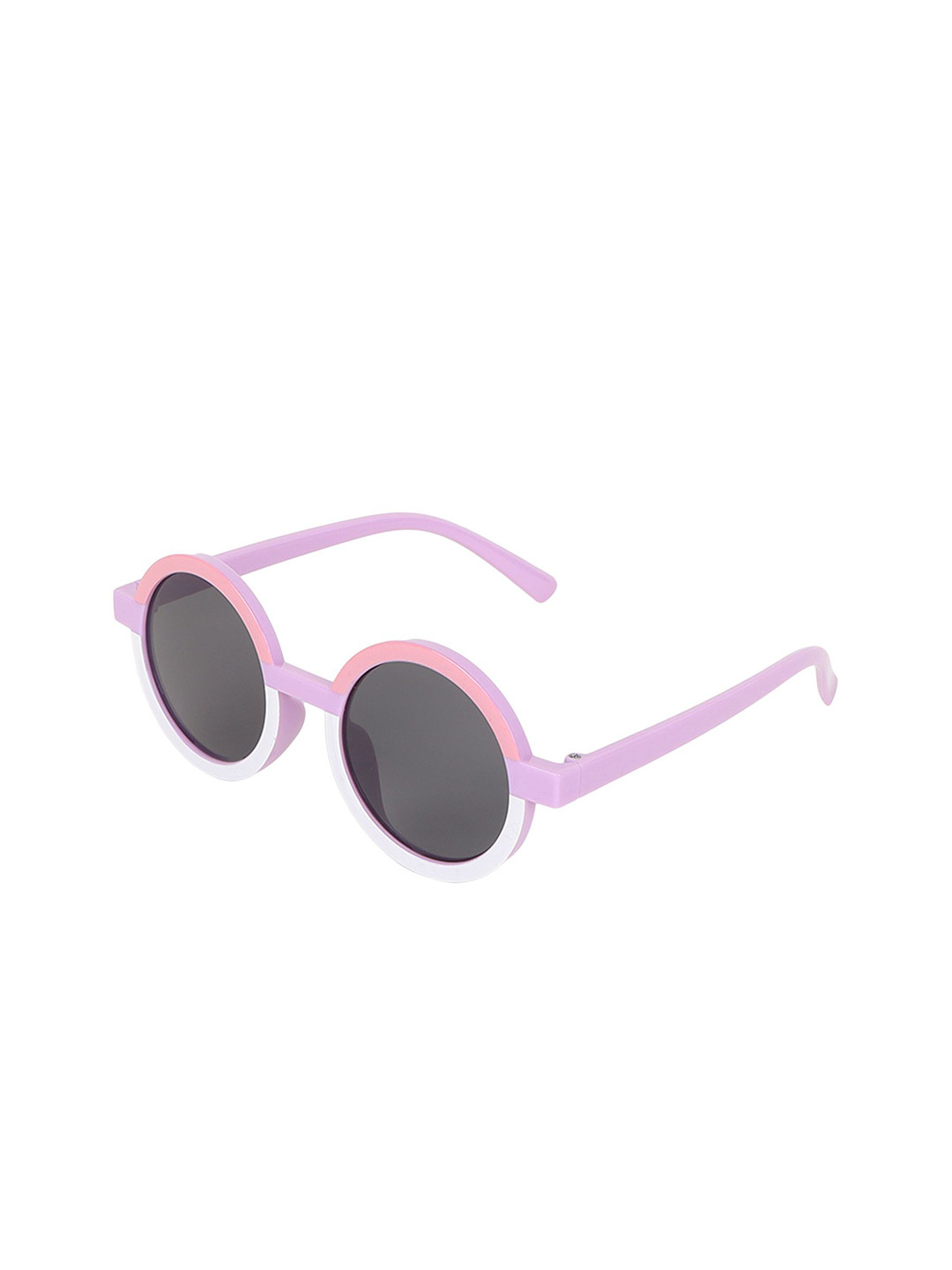 KIDOfash Unisex Kids Round Sunglasses with UV Protected Lens SUN-1667-PINKWHITE
