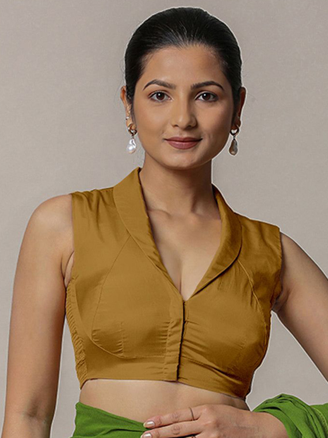 Binks Shawl-Neck Saree Blouse