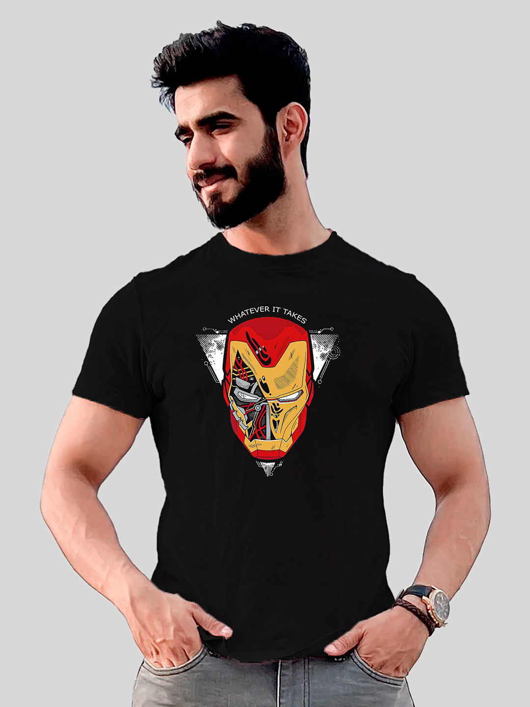 Jack Paris Men Marvel Graphic Printed Cotton T-shirt