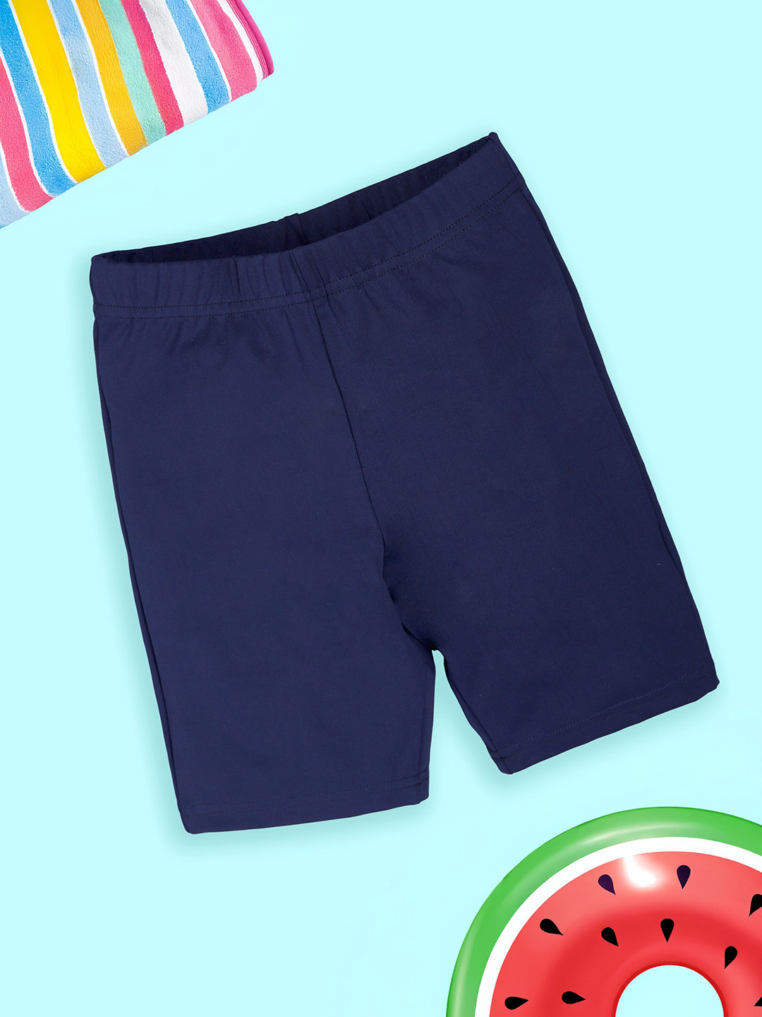 KiddoPanti Boys Solid Tigh Length Swimming Shorts
