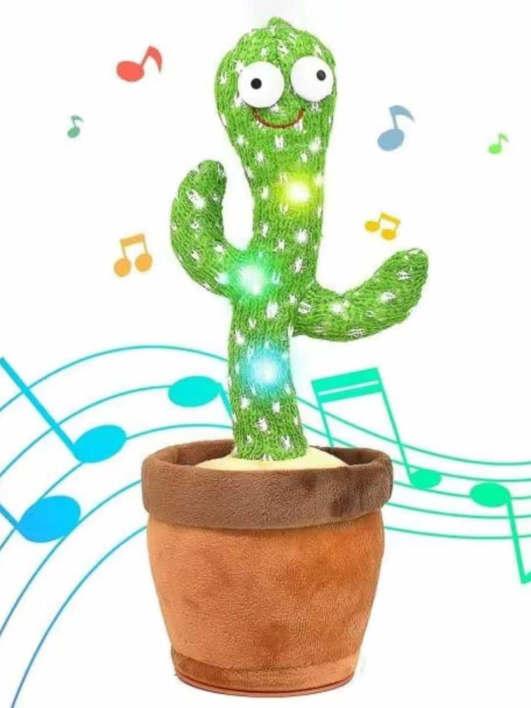 YK X Kids Mandi Kids Dancing Cactus Talking Plush Toy With Record Function