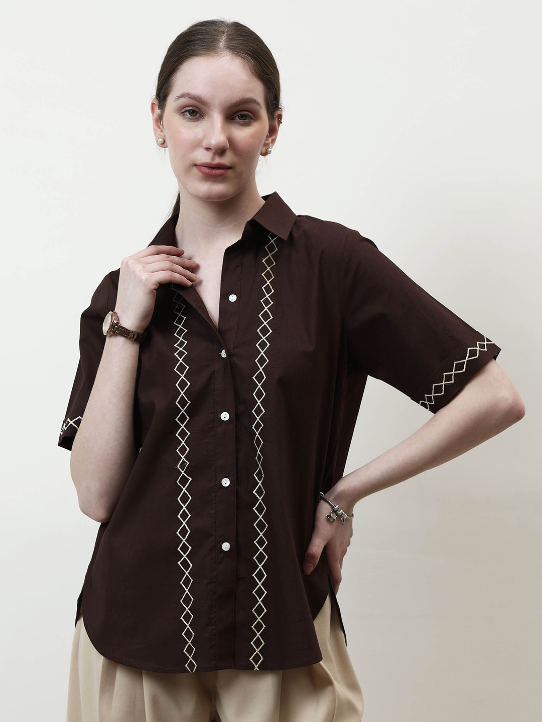 Boho By Athena Women Casual Shirt