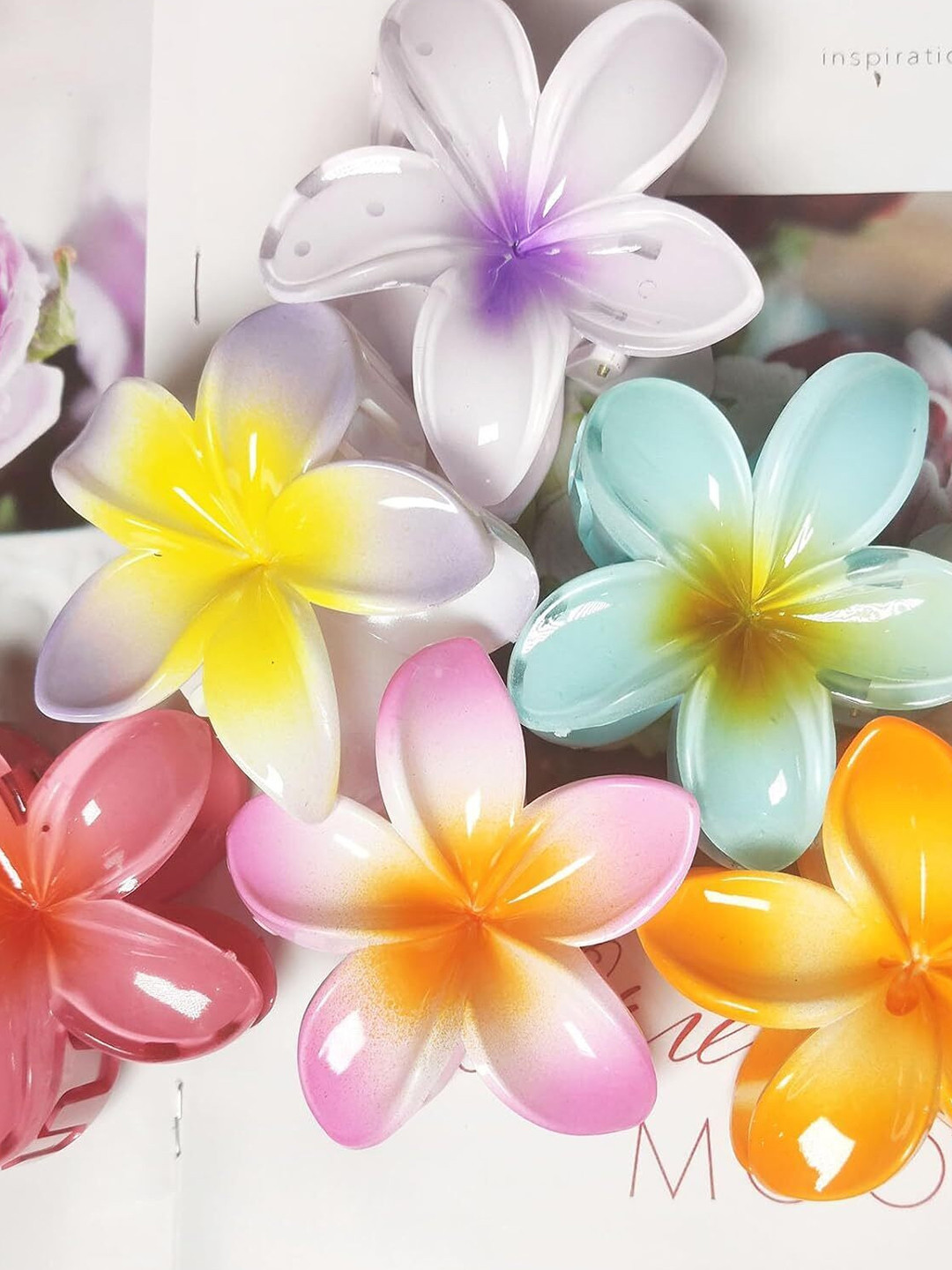 Blubby Set of 6 Flower Hair Claw Clip