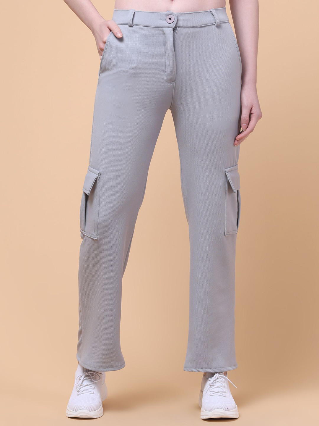 Charitra Women High-Rise Easy Wash Relaxed Fit Cargos Trousers