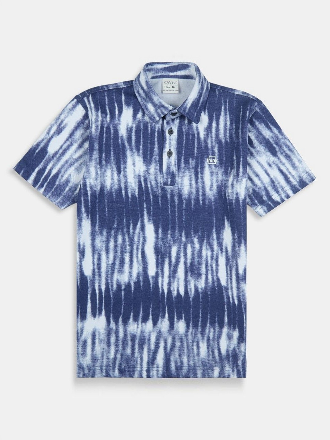 CAVIO Boys Dyed Polo Collar Cotton Slim Fit T-shirt